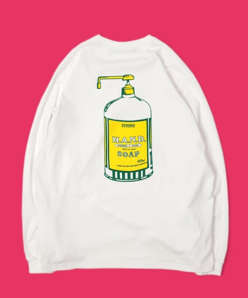 H.A.N.D.（エイチエーエヌディー）の「[ H.A.N.D. / エイチエーエヌディー]　POCKET LONG T SHIRTS_超長綿丸胴天竺（Tシャツ/カットソー・メンズ・イエロー系その他/レッド系その他・L/M）」の2枚目の写真