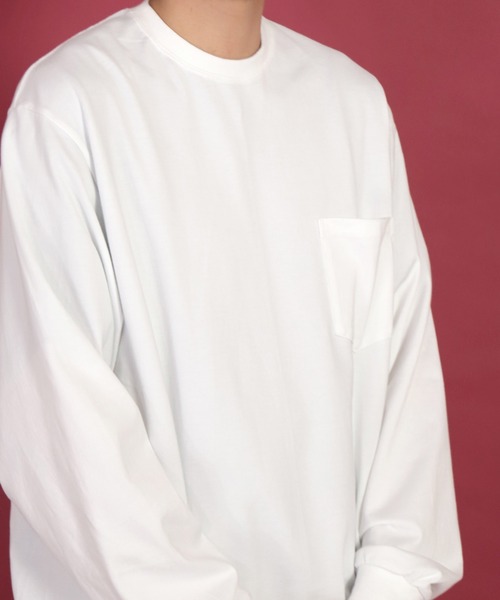 H.A.N.D.（エイチエーエヌディー）の「[ H.A.N.D. / エイチエーエヌディー]　POCKET LONG T SHIRTS_超長綿丸胴天竺（Tシャツ/カットソー・メンズ・イエロー系その他/レッド系その他・L/M）」の10枚目の写真