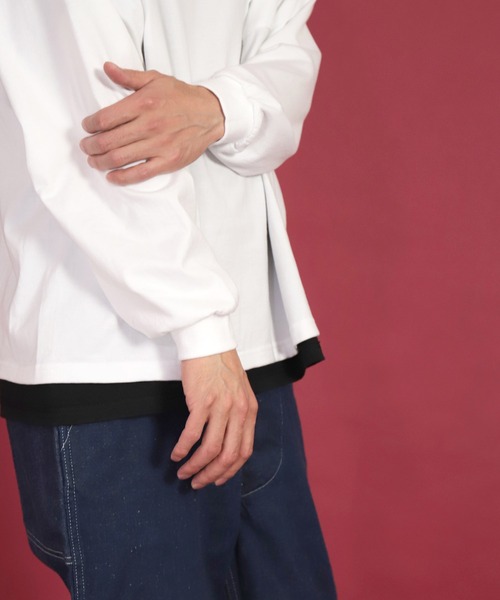 H.A.N.D.（エイチエーエヌディー）の「[ H.A.N.D. / エイチエーエヌディー]　POCKET LONG T SHIRTS_超長綿丸胴天竺（Tシャツ/カットソー・メンズ・イエロー系その他/レッド系その他・L/M）」の12枚目の写真