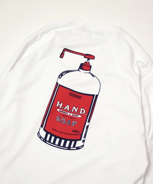 H.A.N.D.（エイチエーエヌディー）の「[ H.A.N.D. / エイチエーエヌディー]　POCKET LONG T SHIRTS_超長綿丸胴天竺（Tシャツ/カットソー・メンズ・イエロー系その他/レッド系その他・L/M）」の18枚目の写真