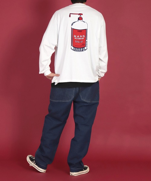 H.A.N.D.（エイチエーエヌディー）の「[ H.A.N.D. / エイチエーエヌディー]　POCKET LONG T SHIRTS_超長綿丸胴天竺（Tシャツ/カットソー・メンズ・イエロー系その他/レッド系その他・L/M）」の14枚目の写真