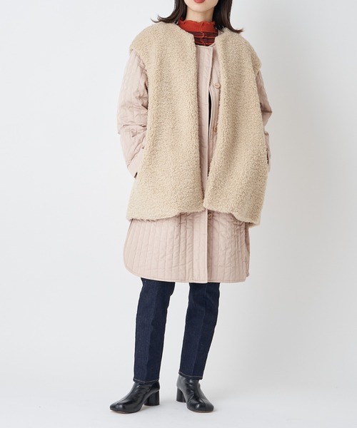 CIAOPANIC（チャオパニック）の「ボアベストキルティング3WAYコート（その他アウター・レディース・ブラック/ベージュ/モカ・FREE）」の3枚目の写真