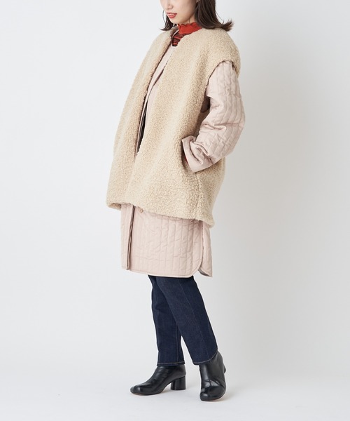 CIAOPANIC（チャオパニック）の「ボアベストキルティング3WAYコート（その他アウター・レディース・ブラック/ベージュ/モカ・FREE）」の6枚目の写真