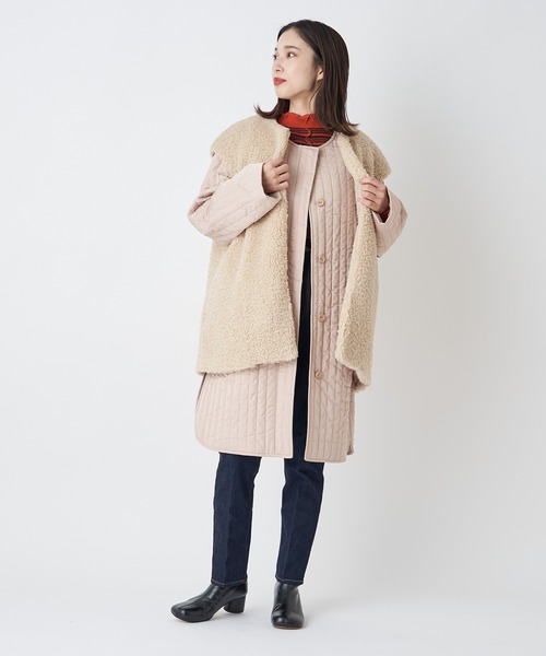 CIAOPANIC（チャオパニック）の「ボアベストキルティング3WAYコート（その他アウター・レディース・ブラック/ベージュ/モカ・FREE）」の12枚目の写真