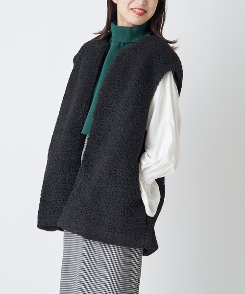 CIAOPANIC（チャオパニック）の「ボアベストキルティング3WAYコート（その他アウター・レディース・ブラック/ベージュ/モカ・FREE）」の5枚目の写真