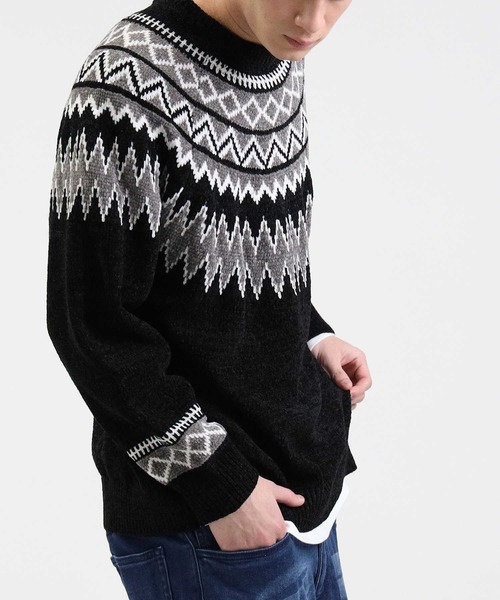 BACK NUMBER（バックナンバー）の「【BACK NUMBER】求心柄ＢＩＧレイヤード（アンサンブル・メンズ・ライトベージュ/ブラック/グレー・M/XL/L）」の2枚目の写真