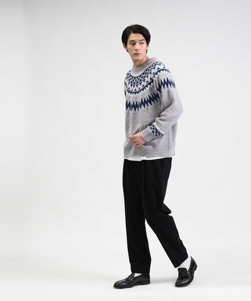 BACK NUMBER（バックナンバー）の「【BACK NUMBER】求心柄ＢＩＧレイヤード（アンサンブル・メンズ・ライトベージュ/ブラック/グレー・M/XL/L）」の12枚目の写真