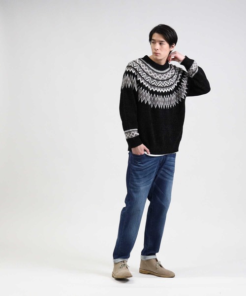 BACK NUMBER（バックナンバー）の「【BACK NUMBER】求心柄ＢＩＧレイヤード（アンサンブル・メンズ・ライトベージュ/ブラック/グレー・M/XL/L）」の8枚目の写真