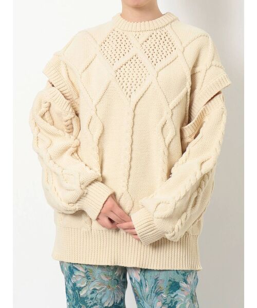 merry jenny（メリージェニー）の「アームスリットニットプルオーバー（ニット/セーター・レディース・ブラック/ベージュ/アイボリー・FREE）」の18枚目の写真