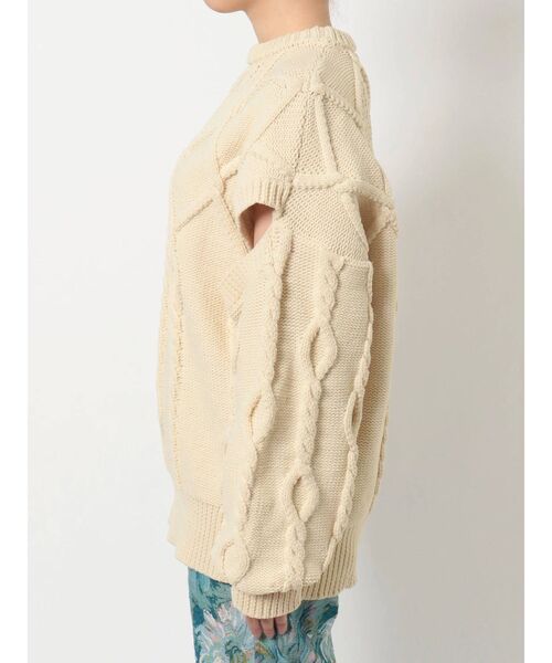 merry jenny（メリージェニー）の「アームスリットニットプルオーバー（ニット/セーター・レディース・ブラック/ベージュ/アイボリー・FREE）」の20枚目の写真