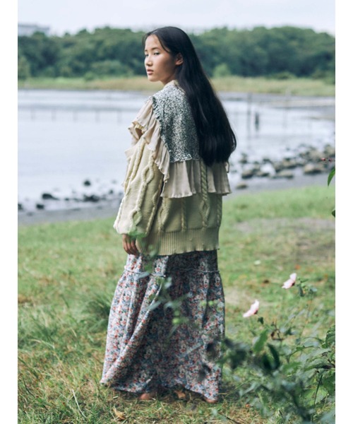 merry jenny（メリージェニー）の「アームスリットニットプルオーバー（ニット/セーター・レディース・ブラック/ベージュ/アイボリー・FREE）」の15枚目の写真