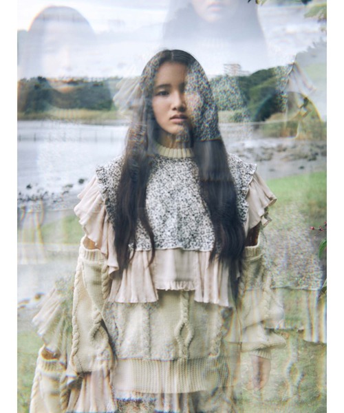 merry jenny（メリージェニー）の「アームスリットニットプルオーバー（ニット/セーター・レディース・ブラック/ベージュ/アイボリー・FREE）」の16枚目の写真