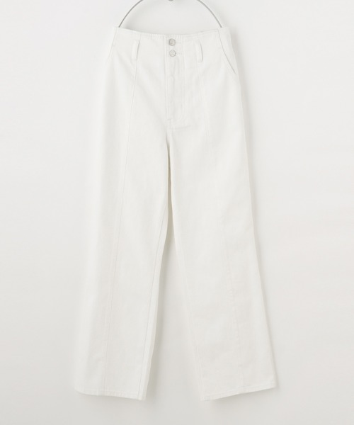 Honeys（ハニーズ）の「デニムストレートパンツ（デニムパンツ・レディース・ホワイト/ブラック/ラベンダー/グリーン系その他/ライトインディゴブルー・S/M/L）」の10枚目の写真