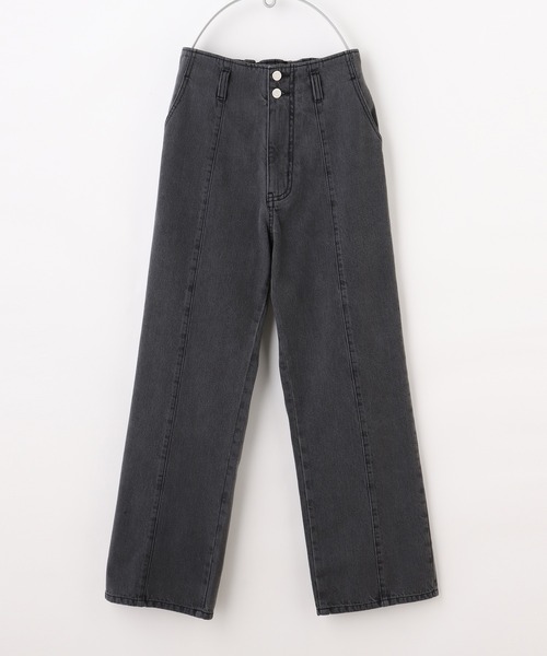 Honeys（ハニーズ）の「デニムストレートパンツ（デニムパンツ・レディース・ホワイト/ブラック/ラベンダー/グリーン系その他/ライトインディゴブルー・S/M/L）」の15枚目の写真