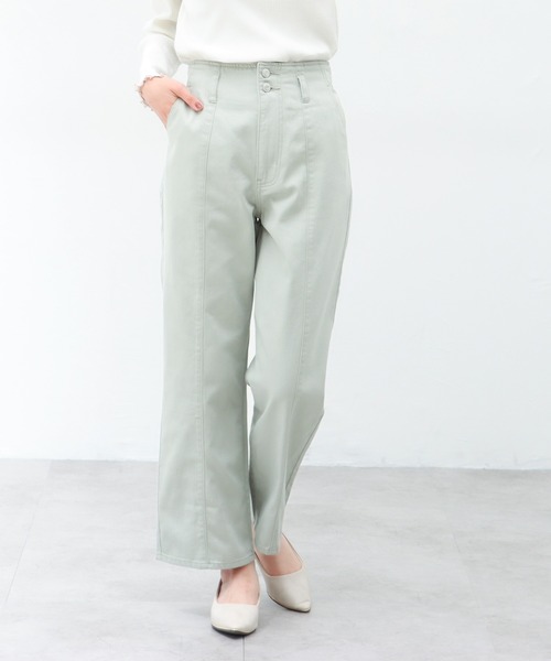 Honeys（ハニーズ）の「デニムストレートパンツ（デニムパンツ・レディース・ホワイト/ブラック/ラベンダー/グリーン系その他/ライトインディゴブルー・S/M/L）」の17枚目の写真