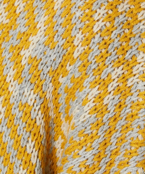 FREAK'S STORE（フリークスストア）の「チェック柄ニット（ニット/セーター・レディース・ネイビー/イエロー・ﾌﾘ-）」の8枚目の写真