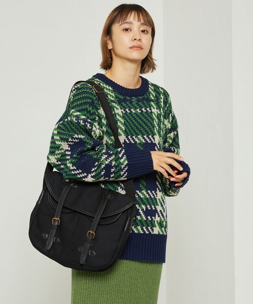 FREAK'S STORE（フリークスストア）の「チェック柄ニット（ニット/セーター・レディース・ネイビー/イエロー・ﾌﾘ-）」の10枚目の写真