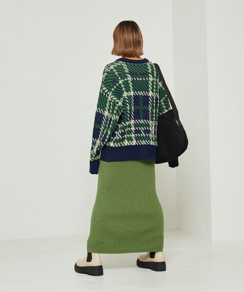 FREAK'S STORE（フリークスストア）の「チェック柄ニット（ニット