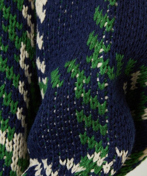 FREAK'S STORE（フリークスストア）の「チェック柄ニット（ニット/セーター・レディース・ネイビー/イエロー・ﾌﾘ-）」の20枚目の写真