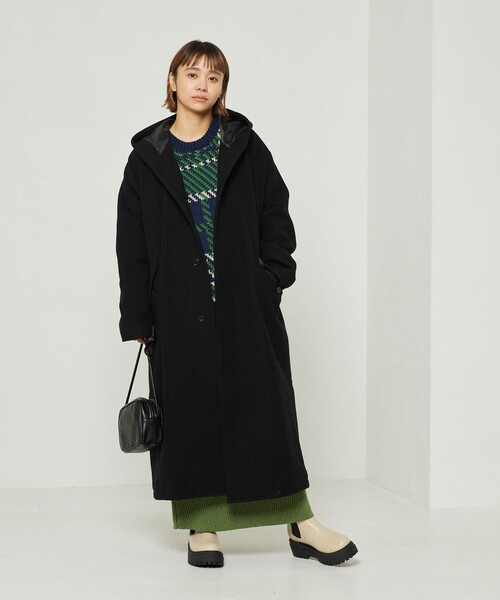 FREAK'S STORE（フリークスストア）の「チェック柄ニット（ニット/セーター・レディース・ネイビー/イエロー・ﾌﾘ-）」の21枚目の写真