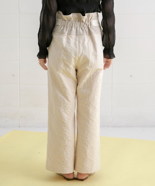 Eimee Law(エイミーロウ)の「フクレジャガードワイドパンツ(その他パンツ・レディース・ブラック/ベージュ・38)」の19枚目の写真