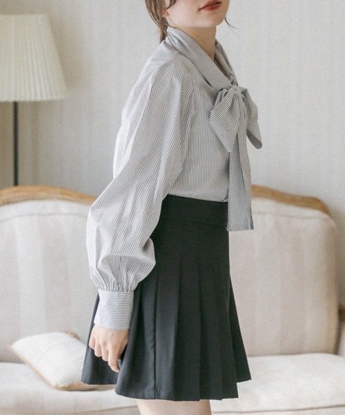 OLIVE des OLIVE(オリーブデオリーブ)の「ボウタイブラウス(シャツ/ブラウス・レディース・ブラック/オフホワイト/ピンク・FREE)」の17枚目の写真