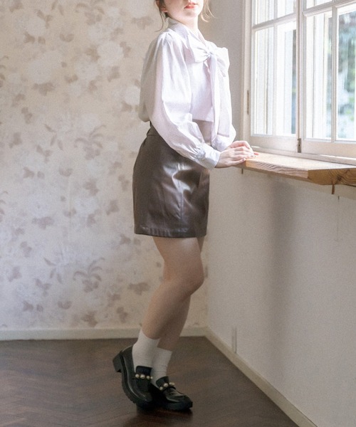 OLIVE des OLIVE(オリーブデオリーブ)の「ボウタイブラウス(シャツ/ブラウス・レディース・ブラック/オフホワイト/ピンク・FREE)」の22枚目の写真