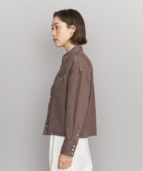 Wrangler(ラングラー)の「【別注】<Wrangler>ブラウン デニムシャツ ∴(シャツ/ブラウス・レディース・ダークブラウン・FREE)」の3枚目の写真