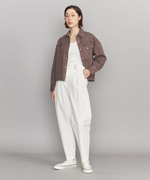 Wrangler】ブラウンデニムボタンアップシャツ - メルカリ