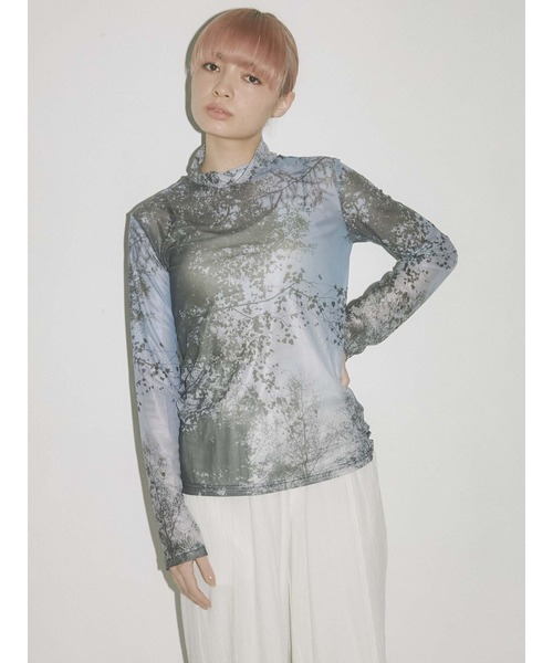 merry jenny（メリージェニー）の「diaryエアリーメッシュtops（Tシャツ/カットソー・レディース・オレンジ/グリーン/ブルー/パープル・FREE）」の3枚目の写真