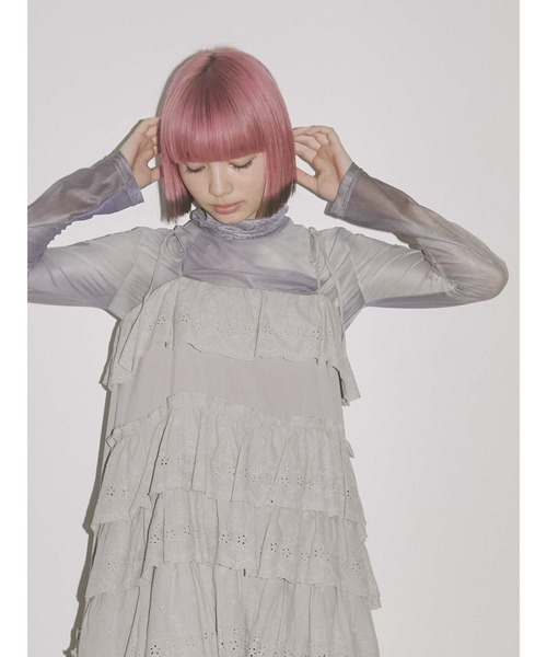 merry jenny（メリージェニー）の「diaryエアリーメッシュtops（Tシャツ/カットソー・レディース・オレンジ/グリーン/ブルー/パープル・FREE）」の6枚目の写真