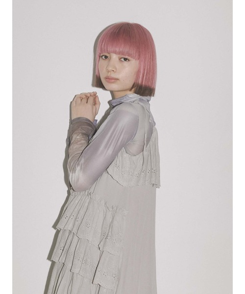 merry jenny（メリージェニー）の「diaryエアリーメッシュtops（Tシャツ/カットソー・レディース・オレンジ/グリーン/ブルー/パープル・FREE）」の7枚目の写真