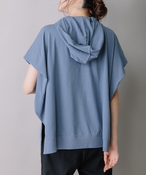 Munich（ミューニック）の「ハイツイストジャージースリーブレスフーディー（パーカー・レディース・ホワイト/ブラック/ブルーグレー/グレイッシュベージュ・FREE）」の19枚目の写真