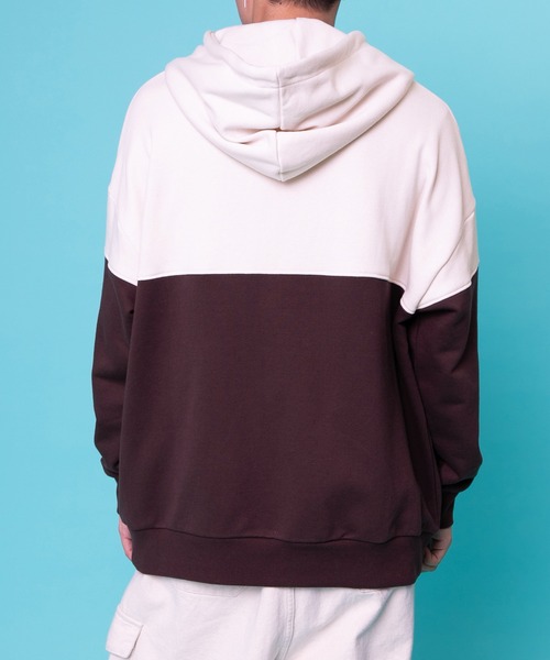 PairPair（ペアペア）の「配色フーディー(ユニセックス)（パーカー・レディース・ブラウン/ブルー・FREE）」の16枚目の写真