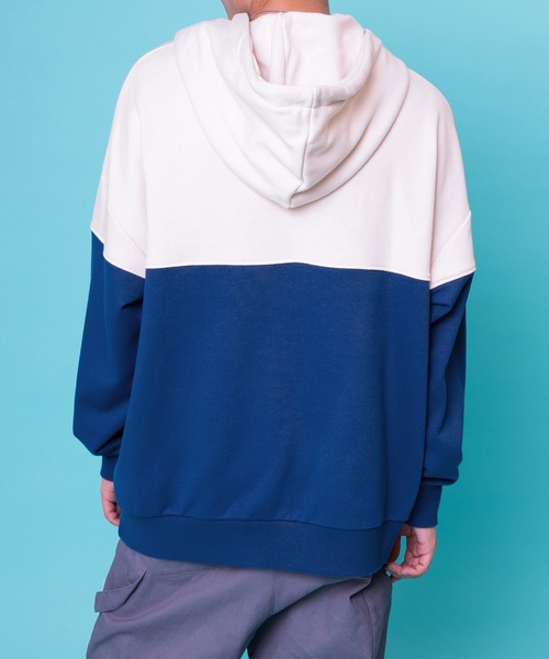 PairPair（ペアペア）の「配色フーディー(ユニセックス)（パーカー・レディース・ブラウン/ブルー・FREE）」の15枚目の写真