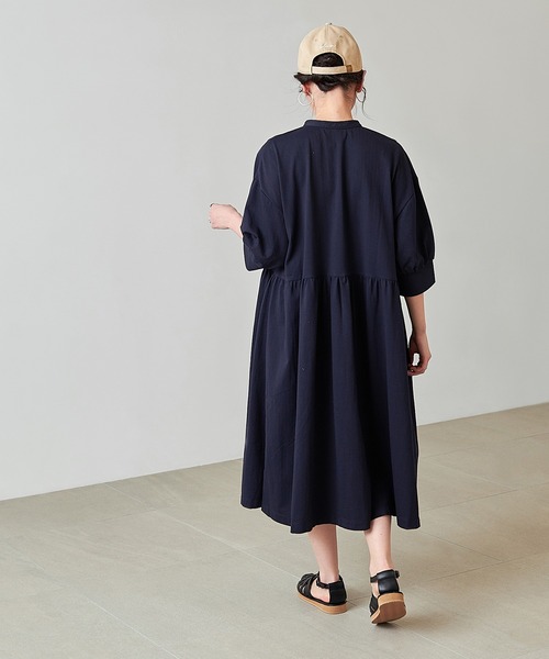 KANGOL EXTRA COMFORT(カンゴールエクストラコンフォート)の「【KANGOL EXTRA COMFORT(カンゴール エクストラ コンフォート)】ネックギャザーワンピース(ワンピース・レディース・ネイビー/ライトグリーン/ブルーグレー・LL/M/L)」の13枚目の写真