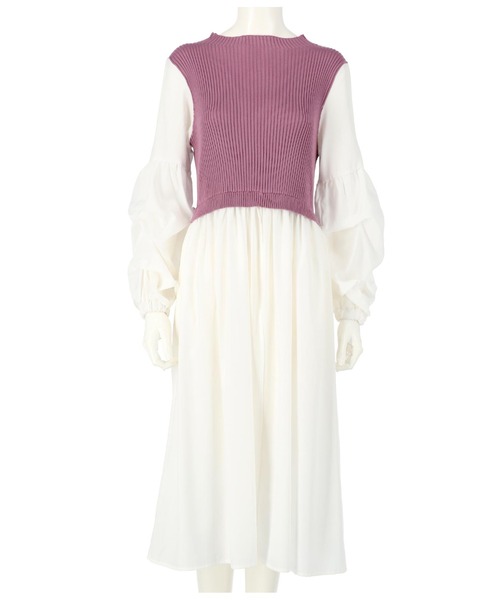 LATINA（ラティーナ）の「ドッキングディープスリットロングトップスカットソー（Tシャツ/カットソー・レディース・サックスブルー/ラベンダー/ブラック・FREE）」の11枚目の写真