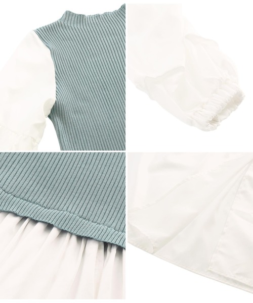 LATINA（ラティーナ）の「ドッキングディープスリットロングトップスカットソー（Tシャツ/カットソー・レディース・サックスブルー/ラベンダー/ブラック・FREE）」の12枚目の写真