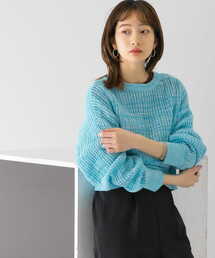 KBF | 前後2WAYメランジショートカーディガン(ニット/セーター)