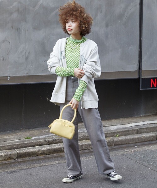 PUBLUX（パブリュクス）の「【PUBLUX/パブリュクス】 チェッカーフラッグ柄チュールシアートップス（Tシャツ/カットソー・レディース・ブラック/ブラウン/ライトグリーン/ブルー・ﾌﾘ-）」の8枚目の写真