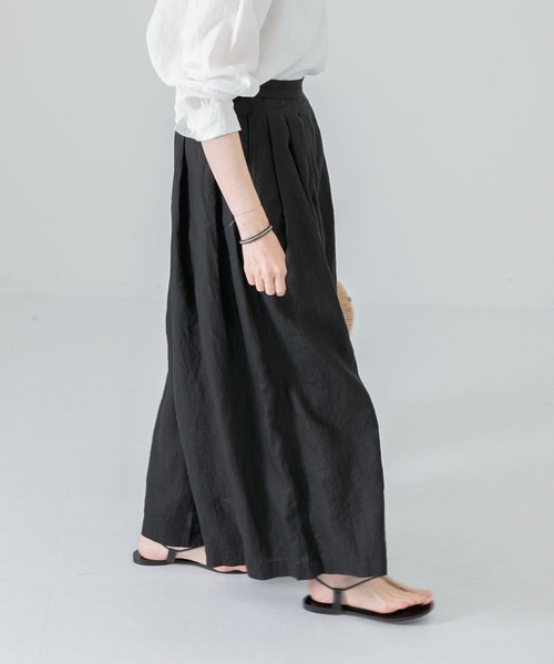 かぐれ(カグレ)の「リネンタックワイドパンツ(その他パンツ・レディース・ブラック/ナチュラル・FREE)」の18枚目の写真
