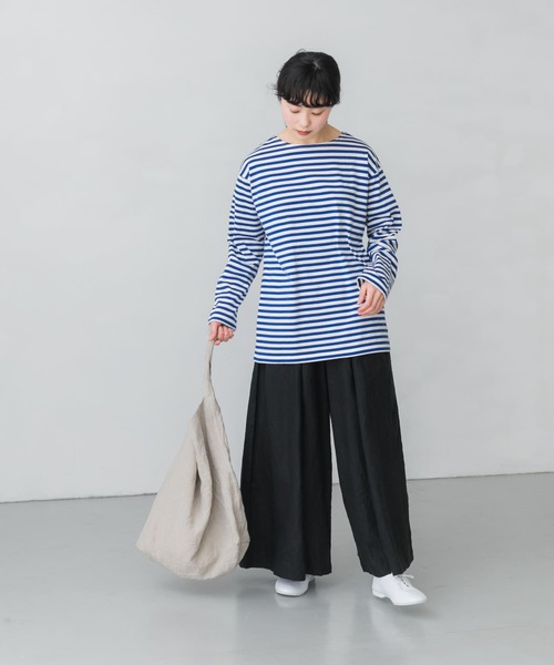 かぐれ(カグレ)の「リネンタックワイドパンツ(その他パンツ・レディース・ブラック/ナチュラル・FREE)」の17枚目の写真