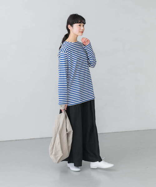 かぐれ(カグレ)の「リネンタックワイドパンツ(その他パンツ・レディース・ブラック/ナチュラル・FREE)」の4枚目の写真