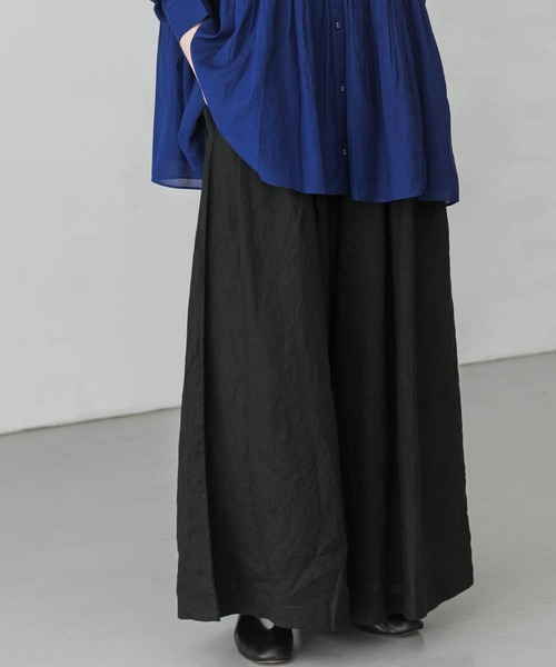 かぐれ(カグレ)の「リネンタックワイドパンツ(その他パンツ・レディース・ブラック/ナチュラル・FREE)」の13枚目の写真
