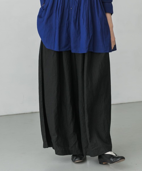 かぐれ(カグレ)の「リネンタックワイドパンツ(その他パンツ・レディース・ブラック/ナチュラル・FREE)」の11枚目の写真
