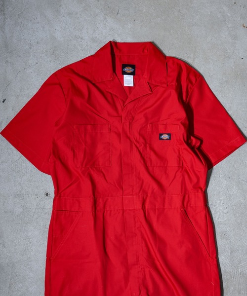 Dickies(ディッキーズ)の「【Dickies(ディッキーズ)】 半袖ツナギ(つなぎ/オールインワン・メンズ・ブラック/レッド/ブルー/カーキ/ネイビー/グレー・XL/L/M)」の6枚目の写真