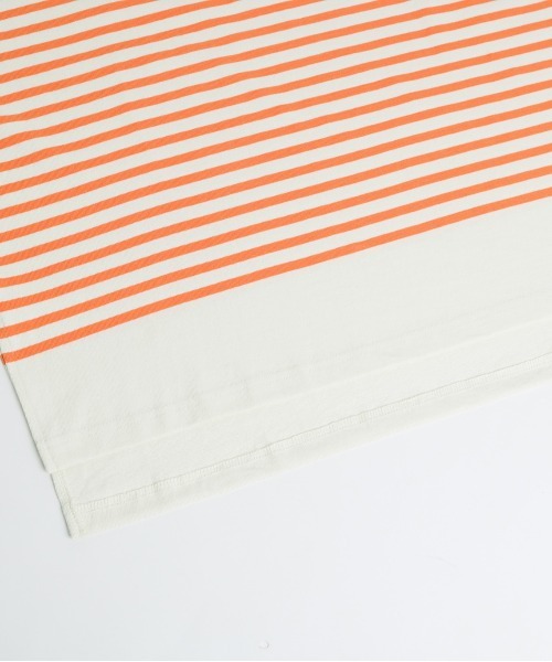 La-gemme(ラジェム)の「バスクボーダービッグロングTシャツ(Tシャツ/カットソー・レディース・オレンジ/ピンク/ブルー/ブラック・フリー)」の21枚目の写真