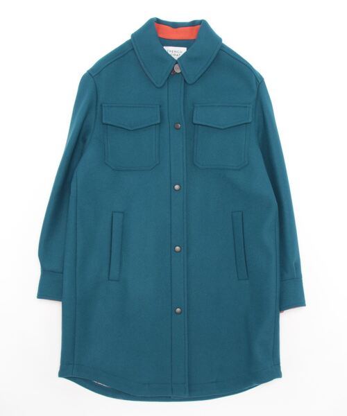 TITE IN THE STORE（ティテ　インザ　ストア）の「TRENCH&CO ロングシャツ風コート（その他アウター・レディース・オレンジ/ブラック/ブルー・34/36）」の3枚目の写真