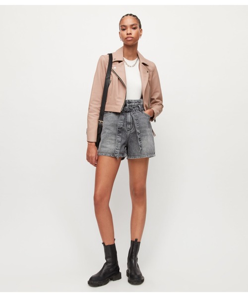 ALLSAINTS（オールセインツ）の「RIFT LEATHER BIKER JACKET | RIFT レザー バイカー ジャケット（ライダースジャケット・レディース・ピンク系その他・12/6/8/10/4/2）」の8枚目の写真