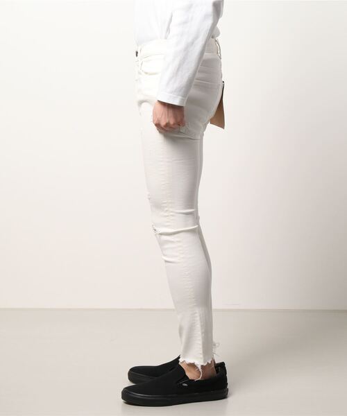 Big John(ビッグジョン)の「BIGJOHN/ビッグジョン/別注ダメージスキニーパンツ(デニムパンツ・メンズ・ホワイト・30/28)」の2枚目の写真